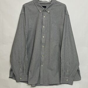 Basic‎ Editions Modern Fit Button Collar Long Sleeve Shirt Striped Men Size 4XL